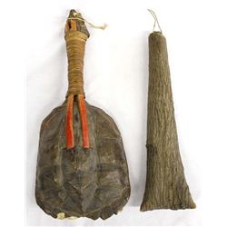 2 Unusual Native American Great Lakes Region Shaman Rattles