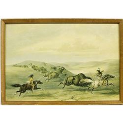 Framed George Catlin Decoupaged Print