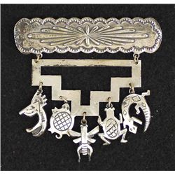 Teme' Navajo Nation Sterling Silver Charm Pin