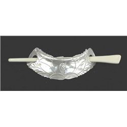 Carved Mother of Pearl Stick Barrette