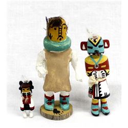 3 Native American Hopi Miniature Kachinas