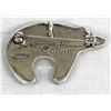 Image 2 : Navajo Silver Inlay Bear Pin Pendant, C. Begay