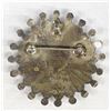 Image 2 : Zuni Sterling Inlay Sun Face Pin Pendant, Wallace