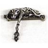 Image 1 : Sterling Silver Cat and Mouse Pin