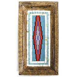 Hand Beaded Metal Tray by Kathy Kills Thunder