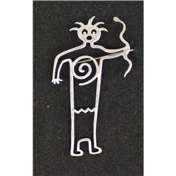 1995 Navajo Sterling Silver Petroglyph Pin