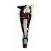 Image 1 : Sterling, Enamel, Turquoise, Carnelian Horse Pin