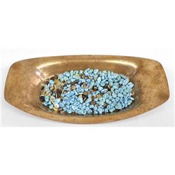 Turquoise Nugget & Shell Beads in Copper Tray