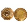 Image 2 : Hand Beaded Copper Bowl and Plate, Kills Thunder