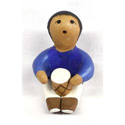 Taos Micaceous Clay Pottery Storyteller, Mirabel