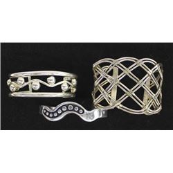 3 Mexican Metal Cuff Bracelets