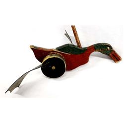 Antique Push-a-Long Duck Toy