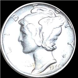 1944-S Mercury Silver Dime ABOUT UNCIRCULATED