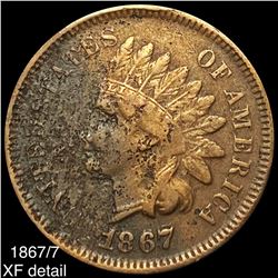 1867/7 Indian Head Penny XF