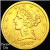 Image 1 : 1882-CC $5 Gold Half Eagle NEARLY UNCIRCULATED