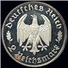 Image 2 : 1934 2 Silver Reichmark GEM PROOF