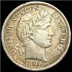 1898-S Barber Silver Dime NEARLY UNCIRCULATED