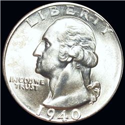1940-S Washington Silver Quarter UNCIRCULATED
