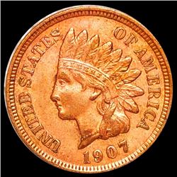 1907 Indian Head Penny ABOUT UNCIRCULATED