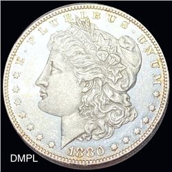 1880-O Morgan Silver Dollar GEM BU DMPL