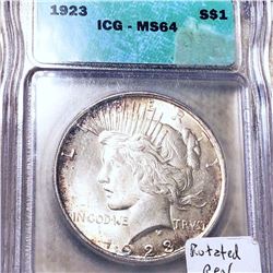 1923 Silver Peace Dollar ICG - MS64