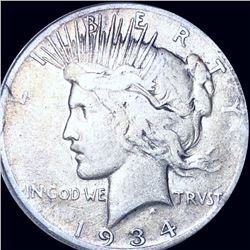 1934-S Silver Peace Dollar NICELY CIRCULATED