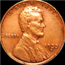 1933-D Lincoln Wheat Penny CLOSELY UNC