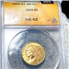 Image 1 : 1909 $5 Gold Half Eagle ANACS - MS62