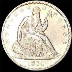 1864 Seated Half Dollar NEARLY UNCIRCULATED