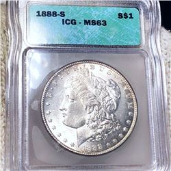 1888-S Morgan Silver Dollar ICG - MS63