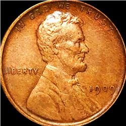 1909 V.D.B. Lincoln Wheat Penny CLOSELY UNC