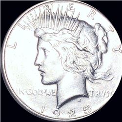 1925-S Silver Peace Dollar NEARLY UNCIRCULATED