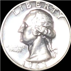 1963 Washington Silver Quarter GEM PROOF