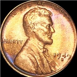 1949-S Lincoln Wheat Penny CLOSELY UNC
