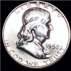 1958 Franklin Half Dollar GEM PROOF