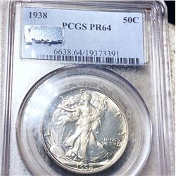 1938 Walking Half Dollar PCGS - PR64