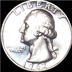 1962 Washington Silver Quarter CHOICE PROOF