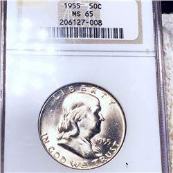 1955 Franklin Half Dollar NGC - MS65