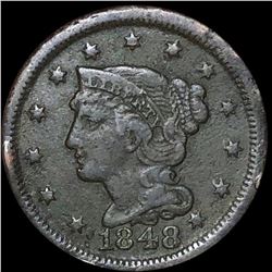 1848 Braided Hair Large Cent LIGHTLY CIRCULATED