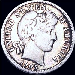 1905-S Barber Silver Dime LIGHTLY CIRCULATED