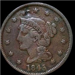 1845 Braided Hair Large Cent LIGHTLY CIRCULATED