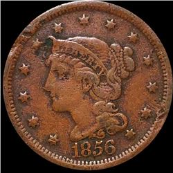 1856 Braided Hair Large Cent LIGHTLY CIRCULATED