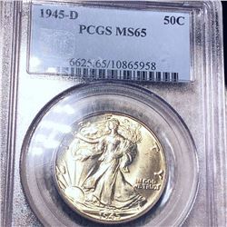 1945-D Walking Half Dollar PCGS - MS65