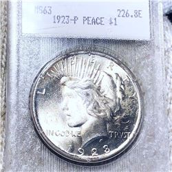 1923 Silver Peace Dollar BLANCHARD - MS63