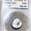 Image 1 : 1941-D Mercury Silver Dime ACG - MS 66 FSB
