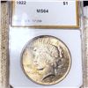 Image 1 : 1922 Silver Peace Dollar PCI - MS64