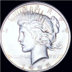 1925-S Silver Peace Dollar ABOUT UNCIRCULATED