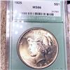 Image 1 : 1925 Silver Peace Dollar NTC - MS66