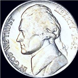 1942-S Jefferson War Nickel NEARLY UNCIRCULATED