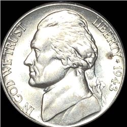 1943-S Jefferson War Nickel UNC FULL STEPS